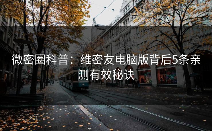 微密圈科普：维密友电脑版背后5条亲测有效秘诀
