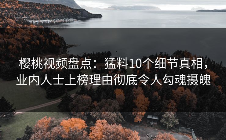 樱桃视频盘点：猛料10个细节真相，业内人士上榜理由彻底令人勾魂摄魄