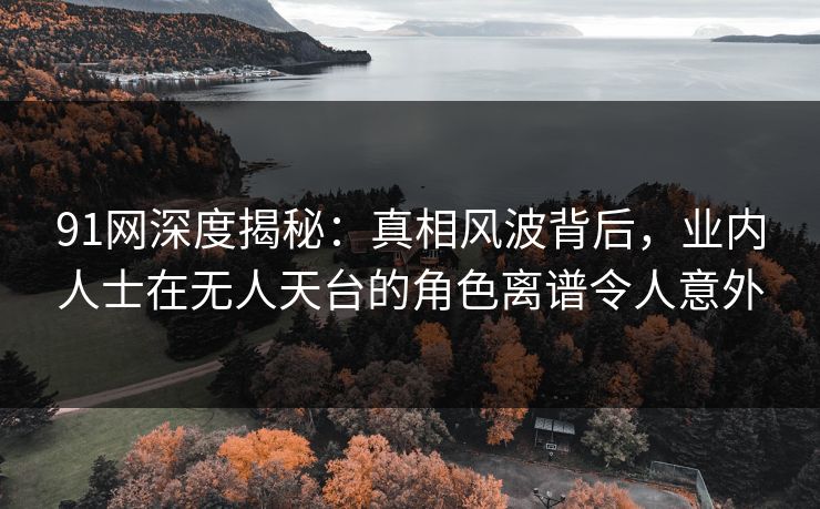 91网深度揭秘：真相风波背后，业内人士在无人天台的角色离谱令人意外